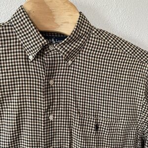 Ralph Lauren Shirt Mens Large‎ Brown Shepperd Check Mcmeel Pocket Button Down